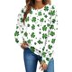 thumbnail image 5 of TaTaai Women's St. Patrick's Day Print Long Sleeve Hoodless Sweatshirt Fashion Loose Round Neck Casual Top Soft Comfortable for Daily Home Office Streetwear Spring Fall Winter Gift, 5 of 6