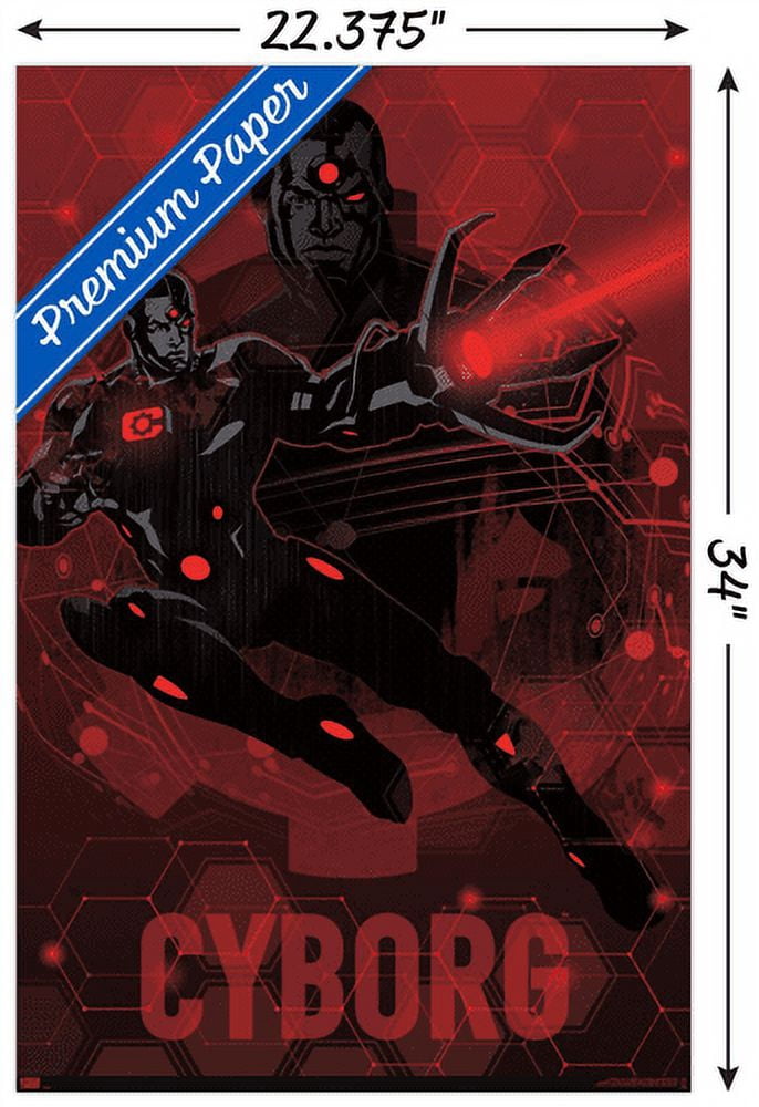DC Comics: Dark Artistic - Cyborg Wall Poster, 22.375" x 34"