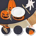 thumbnail image 4 of Halloween Pumpkins Ghosts and Spider Webs Round Fitted Tablecloth with Elastic Edge,Dining Table Cover Waterproof,Outdoor Round Tablecloth for Camping,Dining,Indoor and Outdoor, 4 of 7