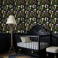 thumbnail image 4 of Magic Peel and Stick Wallpaper Whimsical Dark Forest Design Gold Stars Lavender Wall Mural 17.7in x 9.8ft Self Adhesive Removable Wall Paper Renter Friendly Wallpaper for Kids Bedroom Living Room, 4 of 8