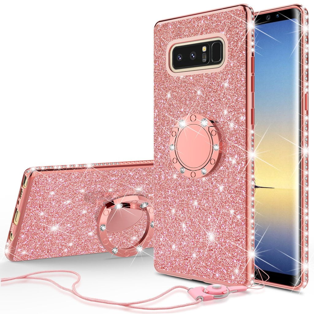 Bling Crystal Marble Pattern Design Ultra Thin Hard Tempered Glass Back Anti-Scratch Shockproof Cover Slim Fit Silicone Bumper Edge Case-6 JAWSEU Case Compatible with Samsung Galaxy S7 