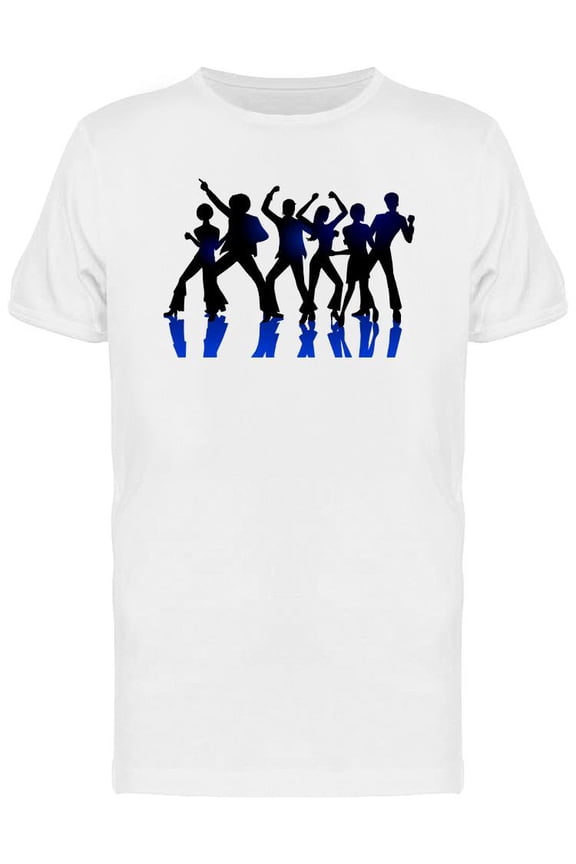 Silhouettes Of Disco Dancers T-Shirt Men -Image by Shutterstock, Male 3X-Large