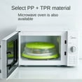 thumbnail image 2 of Splatter Guard & Colander Kitchen Gadget for Food & Meal Prep / Dishwasher-Safe, BPA-Free Silicone & Plastic Vented Collapsible Medium Microwave Cover (Charcoal), 2 of 6