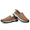 thumbnail image 3 of Men's Slip‑On Low Top Casual Walking Shoes, Fabric Upper Footwear with Curved Multi‑Tone Rugged Outsole for Daily Strolls and Light Travel Activities, 3 of 9