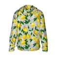 thumbnail image 2 of Picia Lemon1 Women's Men's UPF 50+ Sun Protection Hoodie Shirt Long Sleeve SPF Fishing Outdoor UV Hiking Lightweight Shirts-, 2 of 9