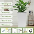 thumbnail image 5 of Plastic Large Planter:Modern Faux Rattan Planter Box for Outdoor Plants, 22.6 inch Black Large Outdoor Planters with Automatic Watering System for Porch/Patio/Garden, 5 of 7