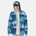 thumbnail image 6 of Rocae Mountain Cottage In Snow Print Breathable Sun Protection Hoodie Quick-Dry Lightweight Long Sleeve Hoodie Unisex Running Sports Shirt X-Large, 6 of 9