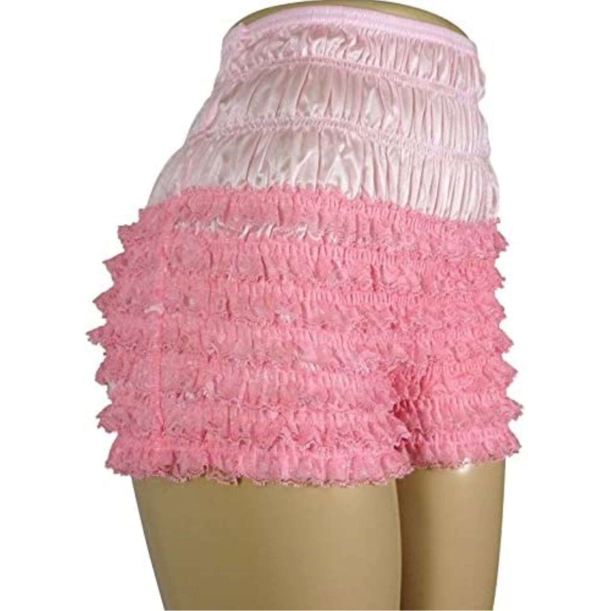 iiniim Womens Soft Lace Multi-Layer Tiered Ruffle Bloomers Panties Sissy Frilly Pettipants Booty Shorts Underwear 