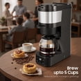 thumbnail image 3 of ATSENT Grind and Brew Coffee Maker,Drip Coffee Maker with Grinder Built In,5-Cup Programmable Coffee Machine with Brew Strength,Warming Plate and Mul, 3 of 8