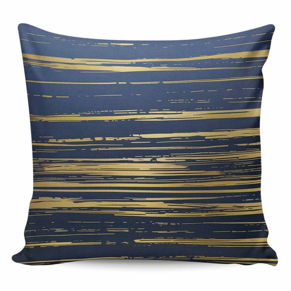 Blue Yellow Striped Pillow Covers 20x20 Inch Decorative Throw Pillow Cover, Modern Abstract Art Stripes Sofa Pillowcases Accent Cushion Case Home Decor Bedroom Living Room