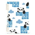 thumbnail image 2 of Pandas in Walls Clouds Ring Binder Notebook Journey Note Diary College Ruled Spiral Notebook Study Loose Leaf Paper A5 60 Pages, 2 of 8