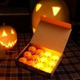 thumbnail image 4 of ChicYu Halloween Pumpkin Lights 12-Piece Set Small-Sized Pumpkin Lamps Battery-Powered Design Suitable on Trees,Wreaths or Tables​, 4 of 5
