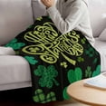 thumbnail image 3 of Happy St Patrick's Day Blanket Soft Cozy Warm Throw Blanket for Couch, Plush Fuzzy Flannel Fleece Blankets for Sofa, Green Lucky Shamrocks Vintage Bed Blankets Lightweight Gifts for Women, 40"x60", 3 of 9