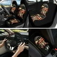 thumbnail image 2 of Yuyamidu Deer Car Seat Cover Full Set with Steering Wheel Cover Seat Belt Pads Cup Holders Keychain for Most Vehicles USA Flag Auto Accessories, 2 of 6
