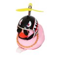 thumbnail image 1 of Adornos De Coche De Pato Rosa, Decoraciones Para Salpicadero De Coche, Gafas Geniales, Pato Con Casco De Hélice, Cadena Dorada qarigey OD016040-12, 1 of 6