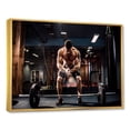 thumbnail image 2 of Designart "Deadlift Training Preparation" Aerobic & Bodybuilding Floater Framed Canvas Wall Art, 2 of 5