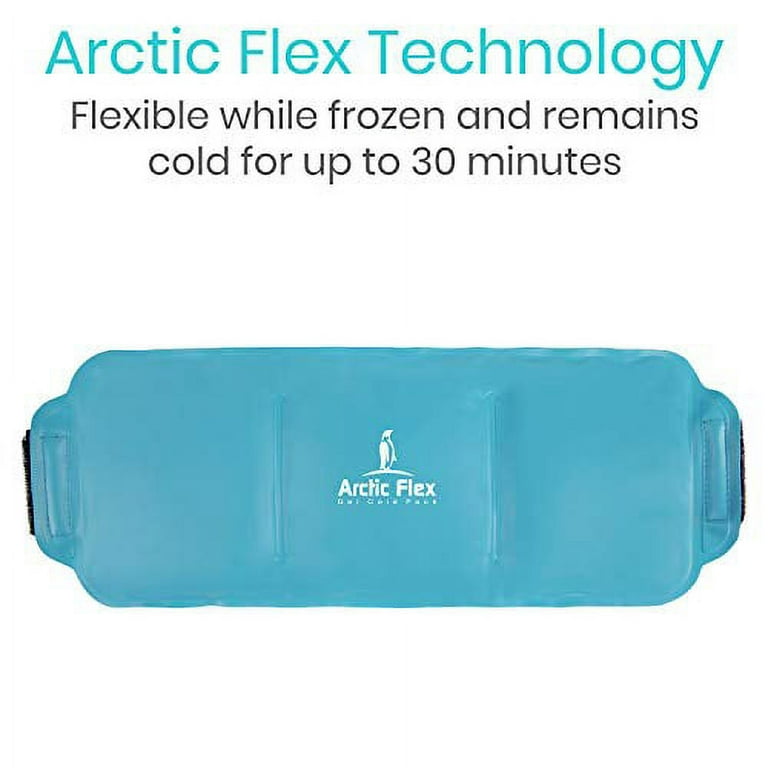 Arctic Flex Large Gel Ice Packs for Injuries Reusable (13.8 x 12.6) -  Flexible Hot Cold Pain Relief Wrap for Back, Knee, Hip, Shin, Shoulder