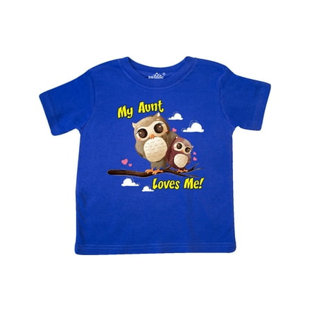 

Inktastic My Aunt Loves Me Owl Gift Toddler Boy or Toddler Girl T-Shirt