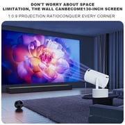 BDQ HY-300PRO-KTV Mini Portable Projector with 180° Stand, 4K Support, Bluetooth, WiFi 6 – Home Theater Video Projector for Phone, PC, Laptop
