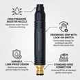 thumbnail image 3 of Home High-Pressure Car Wash Water Gun With Booster Nozzle, Black High Pressure Washer, Multi Function Lawn & Garden Watering Sprayer for Car Wash, Patio, Lawn Cleaning (#2), 3 of 9