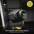 thumbnail image 3 of Scosche BTFM5 Wireless Car Kit w/ Digital FM Transmitter & Dual 12W USB Charging Ports 1 Count, 3 of 5