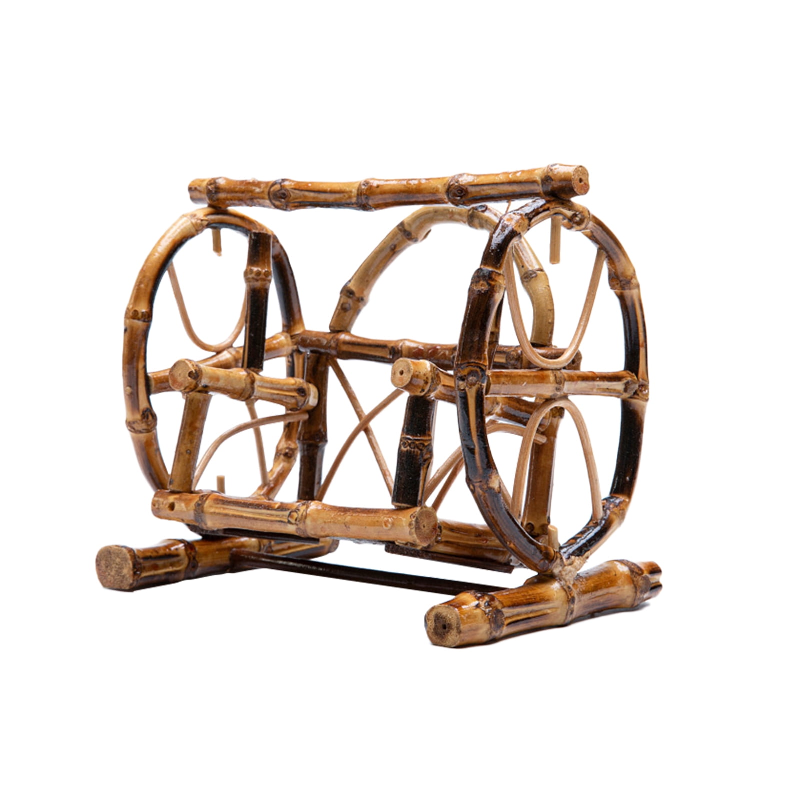 Wanwan Mini Bamboo Chair Ornament Retro Burrsfree DIY 3D Bamboo Swing