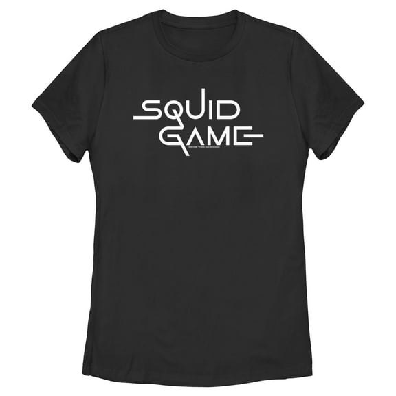 Women's Squid Game Logo Black Graphic Tee Black Large