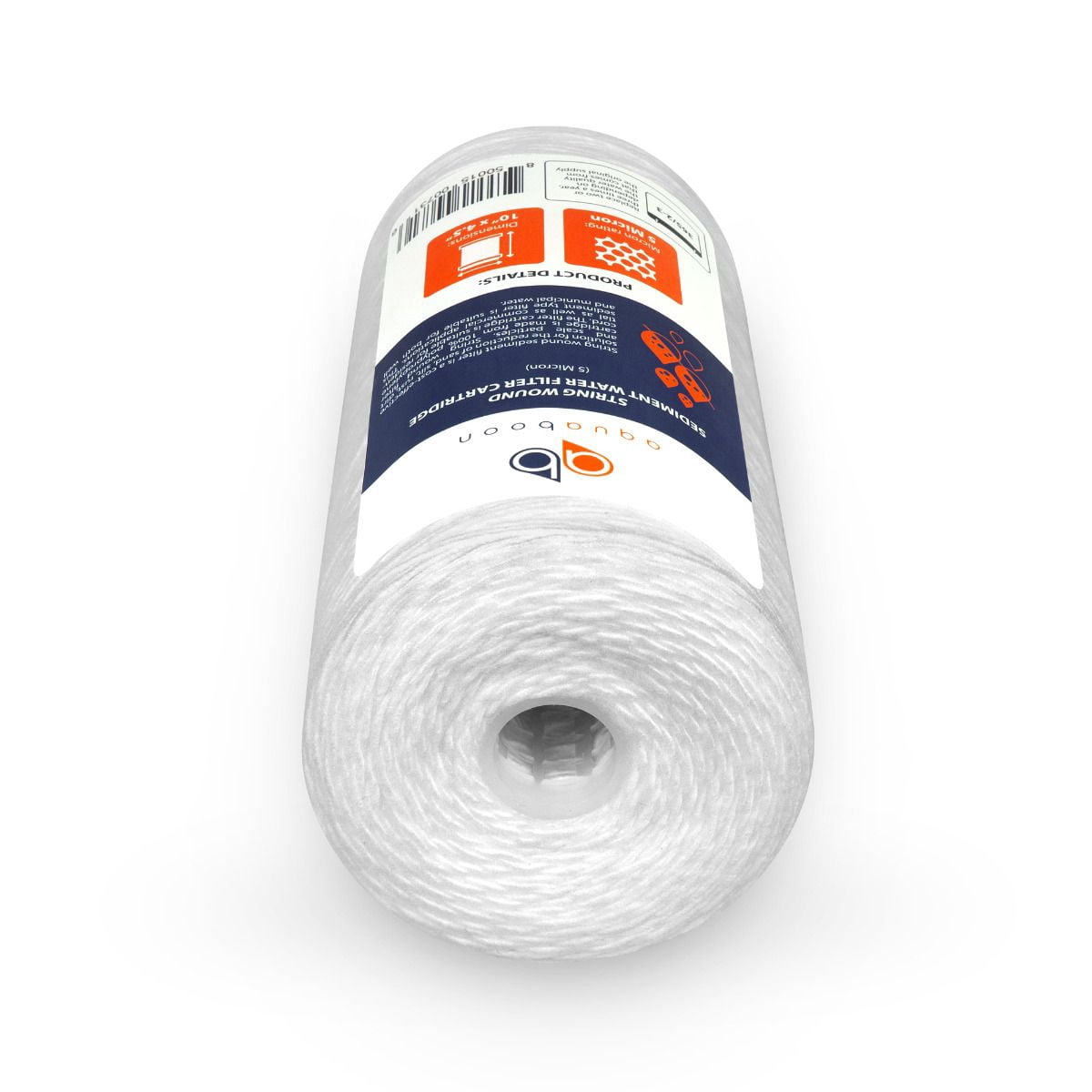 Aquaboon 5 Micron 10" String Wound Sediment Water Filter Cartridge | Whole House Sediment Filtration | Compatible with 84637, WPX5BB97P, PC10, 355214-45, 355215-45, WP10BB97P WP5BB97P 6-Pack