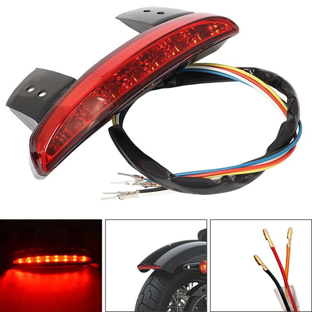 Motorcycle Rear Fender Edge Brake Tail Light For Harley Softail Sportster XL1200