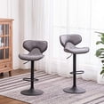 thumbnail image 5 of Roundhill Furniture Masaccio Rembourrage Gris Patinable Réglable avec Base Chromée, Lot de 2, 5 of 5