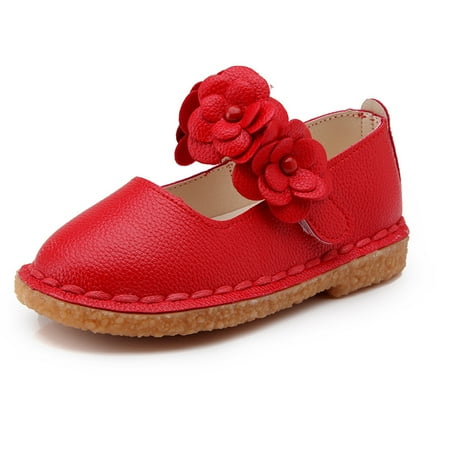 

Toyella 2021 new children s shoes wholesale Korean girl Princess comfortable shoes children s baby shoes manufacturers direct sales Red 27