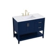 thumbnail image 4 of Elegant Decor Aubrey 42" Steel and Solid Wood Single Bathroom Vanity in Blue, 4 of 8