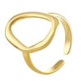 thumbnail image 1 of Bague en Acier Inoxydable Ovale Géométrique Creuse Style Polyvalent Simple, 1 of 4