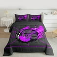 thumbnail image 2 of Manfei Boys Basketball Full Size Comforter Sets,Sport Theme Bedding Comforter Set,Purple Gray Bedding Sets For Teens,Super Cozy Room Decor Reversible,3pcs, 2 of 8