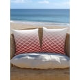thumbnail image 5 of 1 Pack Outdoor Throw Pillow, Red Striped Waterproof Pillow with Insert Included, Modern Abstract Ombre Geometric Morocco Decorative Accent Cushion Sofa Pillows for Patio Porch, 16 x 16 In, 5 of 8