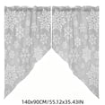 thumbnail image 3 of Christmas Themed Window Curtain 2 Piece, Irregular Polyester Drapes for Living Room Bedroom, Festive Holiday Window Decoration for Party Scene Layout, 3 of 7