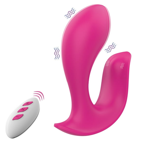XBONP Dual Vibrating Massager Wireless Remote Control G-spot Vibrator for Women Wearable Vibrator Sex Toys Red