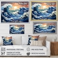 thumbnail image 4 of Designart "Coastalwaves Ocean Euphony" Nautical & Beach Floater Framed Wall Decor, 4 of 7