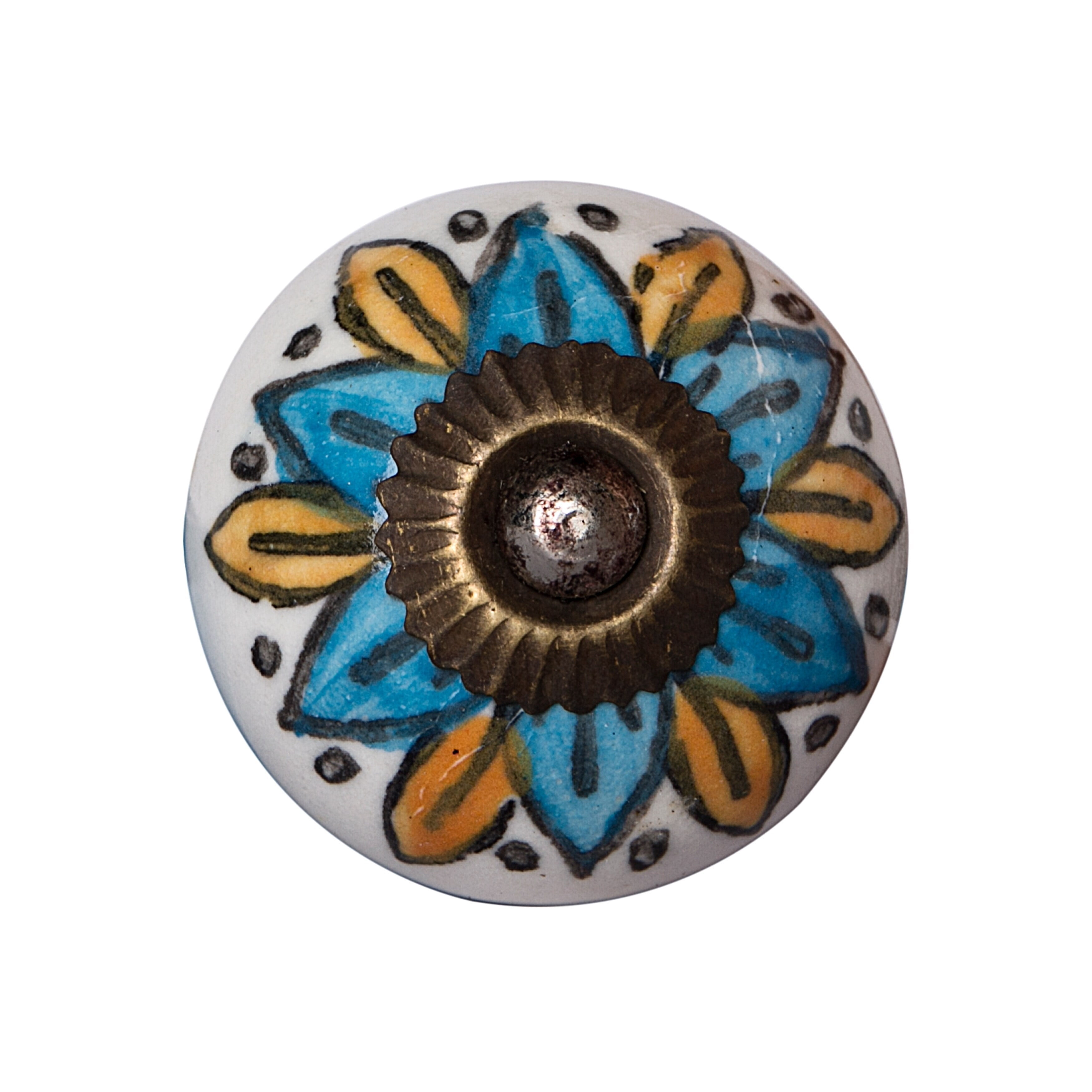 Knob-It Vintage Cabinet Drawer Knobs 12-Piece Set Bohemian Antique Style