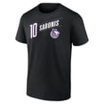 thumbnail image 2 of Men's Domantas Sabonis Black Sacramento Kings Full-Court Press Name & Number T-Shirt, 2 of 3