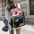 thumbnail image 6 of PVC Transparent Backpacks Clear Backpack for Travel and Outings Strawberry and Pink Polka, 6 of 7