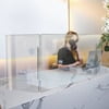 thumbnail image 1 of Azar Displays Tri-Fold Protective Sneeze Guard for Counter and Desk - Portable Plexiglass Barrier (Pack of 1) - Acrylic Desk Shield with side wing panels. Plastic Shield for Desk, 1 of 4