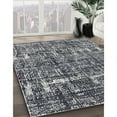 thumbnail image 3 of Ahgly Company Machine Washable Indoor Rectangle Industrial Modern Charcoal Blue Area Rugs, 5' x 7', 3 of 7