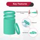 thumbnail image 5 of Uxcell 24Pcs Pulseras de Goma, Pulseras de Silicona de Color Sólido para Deporte/Entrenamiento/Baloncesto Hombres Mujeres Adolescentes [Verde Brillante], 5 of 6