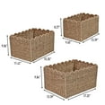 thumbnail image 4 of happimess Arden Coastal Cottage Seagrass Scalloped Rectangular Organizing Storage Baskets, Natural (Set of 3), BSK2013A-3SET, 4 of 8