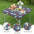 thumbnail image 4 of Blue Football Helmets and Balls Pattern Square Fitted Tablecloth with Elastic Edge,Square Table Cover,Washable Elastic Table Cover for Home Kitchen Party Decor 34"x34", 4 of 6