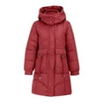 thumbnail image 3 of iOPQO Long Puffer Coat Women Womens Long Winter Coat Parkas for Women Warm Coats for Women Womens Puffer Jacket with Hood Warm Winter Coats for Women Womens Full Zip Jacket Red M, 3 of 9