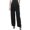 Deep Black, variant on Bar III Womens Petites Pleated Smocked Wide Leg Pants
