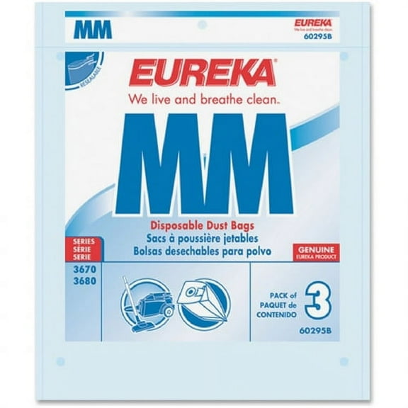 Compatible with Eureka Replacement Bags, For Canister SC36863A, 3/PK, WE 60295B6CT