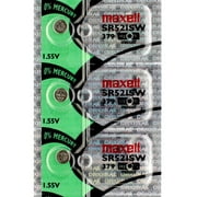 3 x Maxell 379 Watch Batteries, SR521SW Battery
